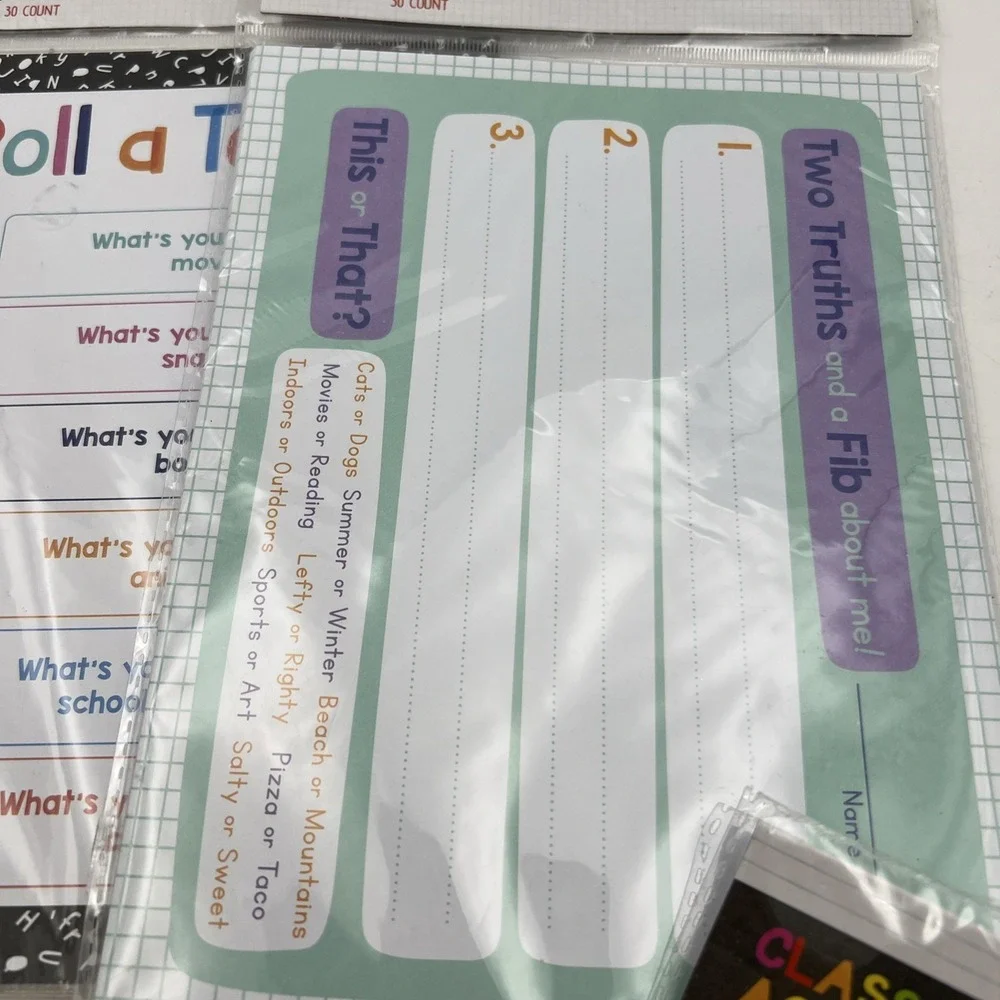 Back to School Bundle K-5th grade - 30 Welcome Bags - Games- 2 pks. Of Banners